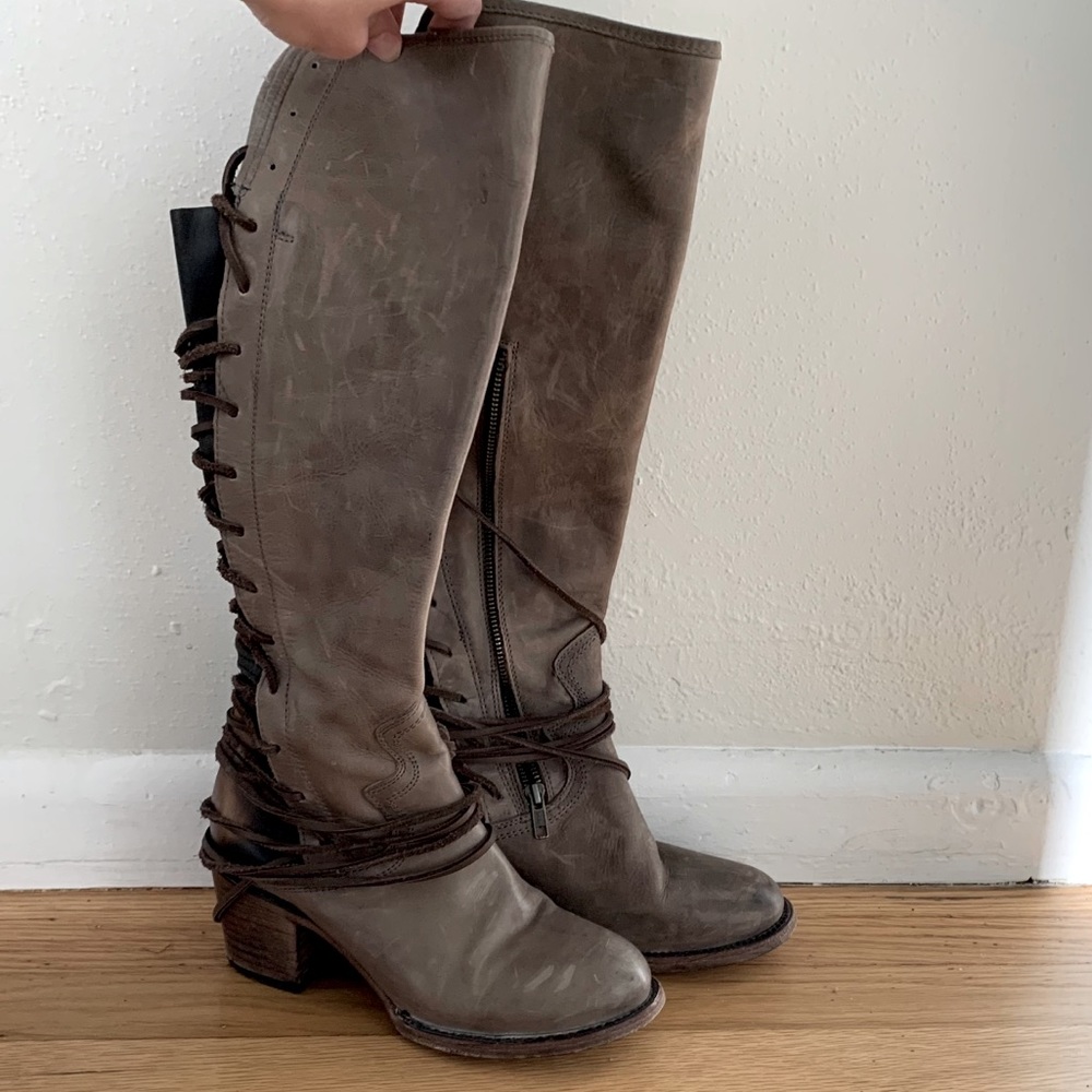 Freebird by Steven knee-high boots “Coal”